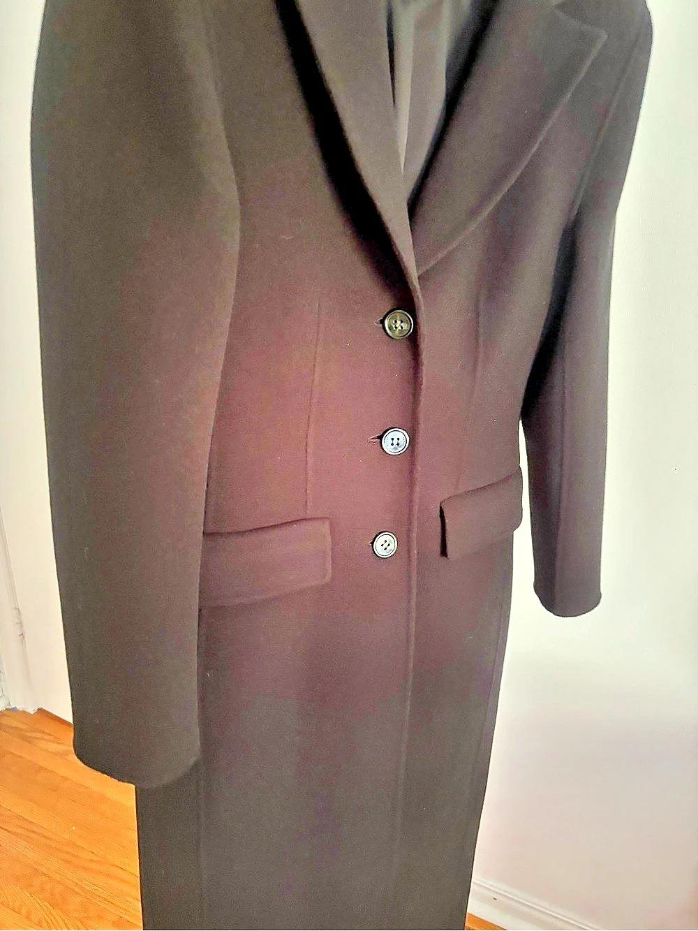 Mackage CORAZON Semi-Fitted Wool Coat Black Small
